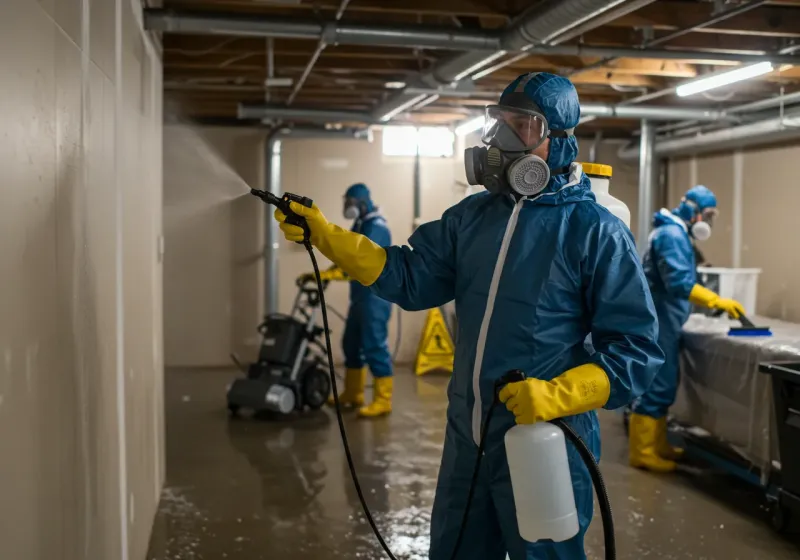 Basement Sanitization and Antimicrobial Treatment process in Fort Salonga, NY